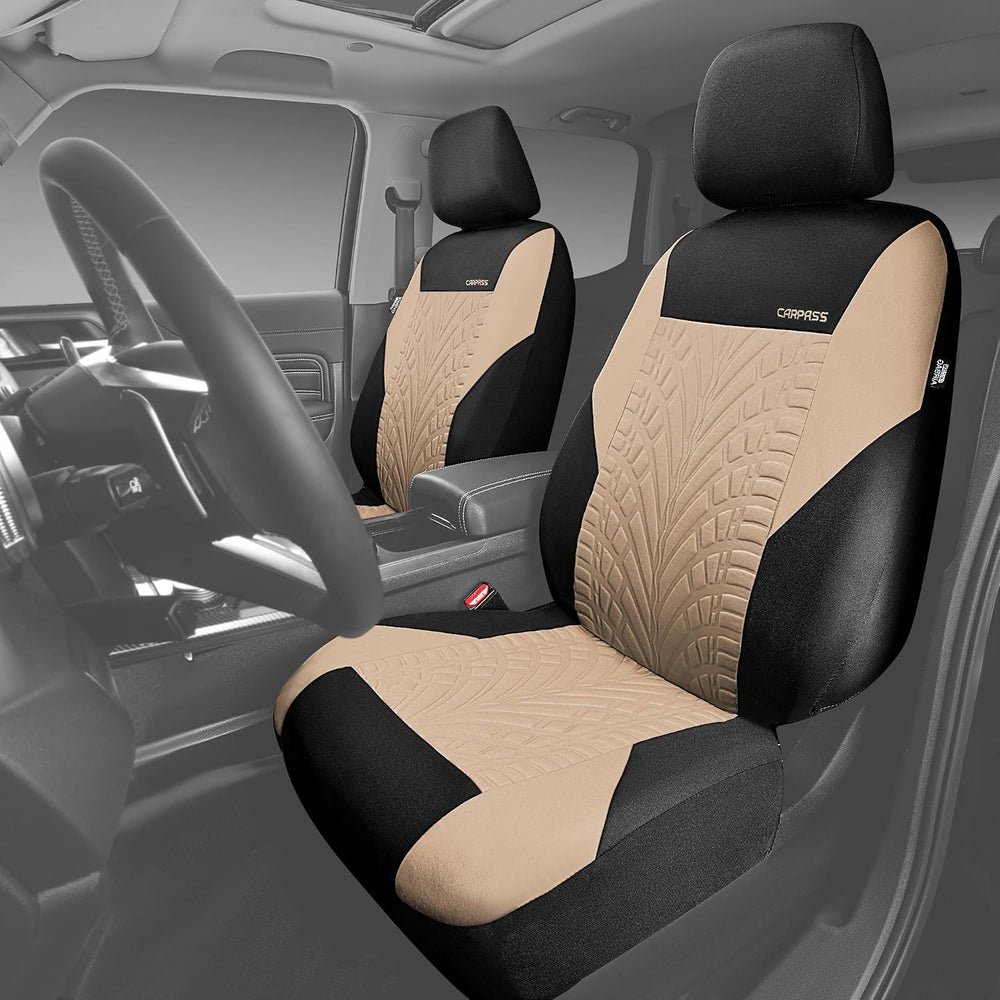 CAR PASS Car Seat Covers Full Sets, Front & Split Rear Bench for Car, 3D ...