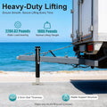 Trailer Jack, 1000 LBS Capacity Drop Leg Jack with Handle | 10 inch lift height, 6 inch wheel smooth mobility, 2200 lbs static capacity, side wind handle, for RV boat trailer