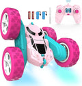 Remote Control Car for Girls Pink RC Car Double Sided 360°Flip Stunt Car by Hamdol