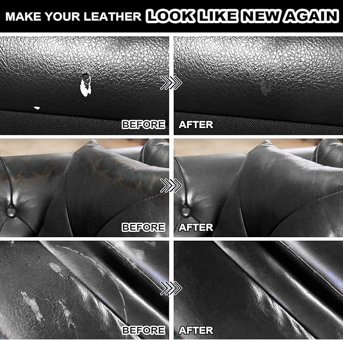 STARTSO WORLD Black Leather Repair Kit, Vinyl Repair kit - Image 6