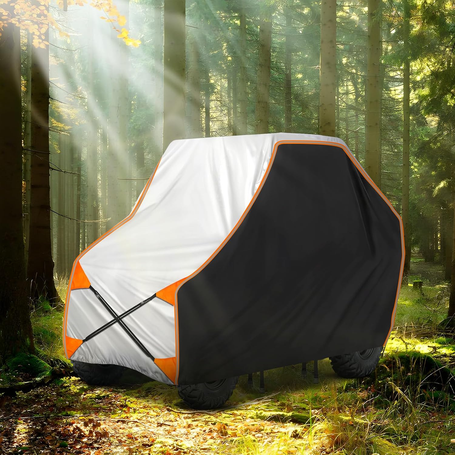 NEVERLAND UTV Cover 2 Seater Waterproof - Upgrade Windproof Design for Side By Side Cover Compatible with RZR Polaris Ranger Yamaha Rhino Can-Am Commander Defender Honda Pioneer (126" x 71" x 77")