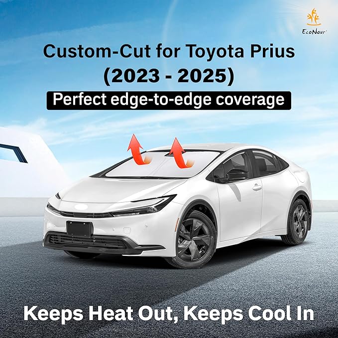 Econour Windshield Sun Shade for Toyota Prius C Accessories 2023-2025 Custom - Image 2