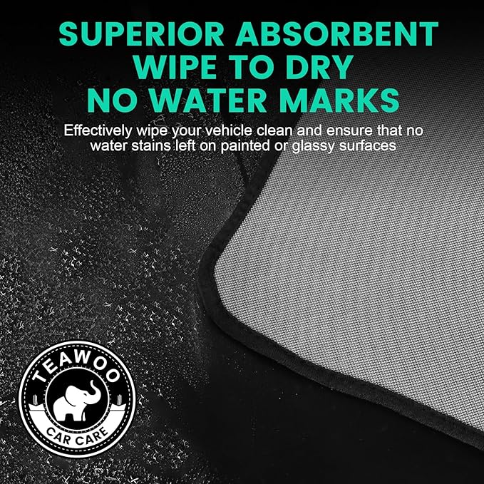 3-Pack Microfiber Towels for Cars, Extra Large Super Absorbent Car Drying Towel - Image 4