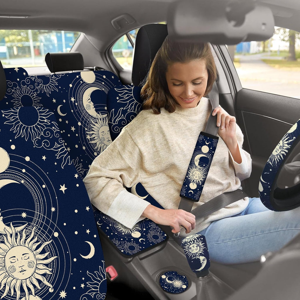 estune 19 pcs car seat covers, full set on a desk or shelf