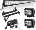 yitamotor 50" 18w light bar & 2pc spot, main product view