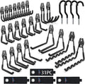 3-H Garage Wall Hooks 31 Pack, Garage Hooks Heavy Duty by 3-H