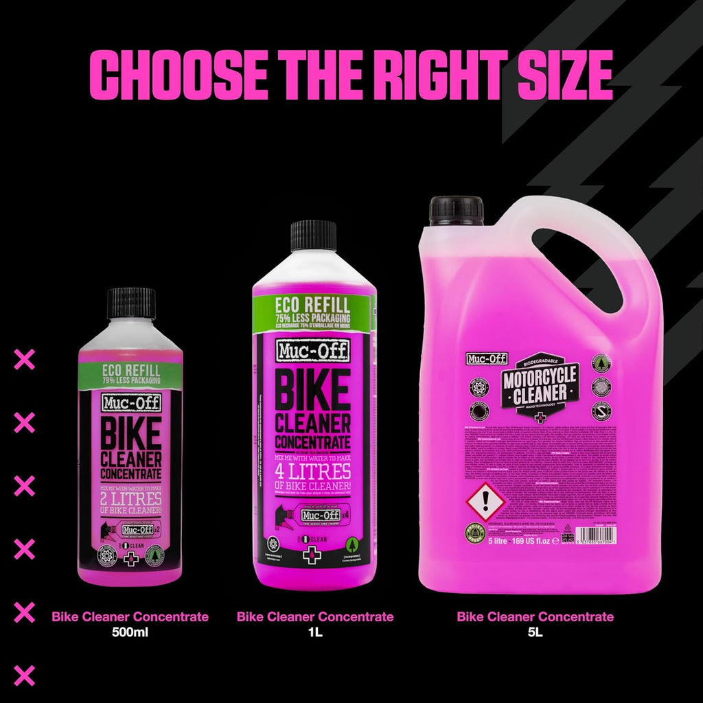 Muc-Off Bike Cleaner Concentrate | Powerful Nano Tech Bike Cleaner | Safe on Carbon Fibre, Biodegradable Formula for Bicycle and Motorcycle Cleaning