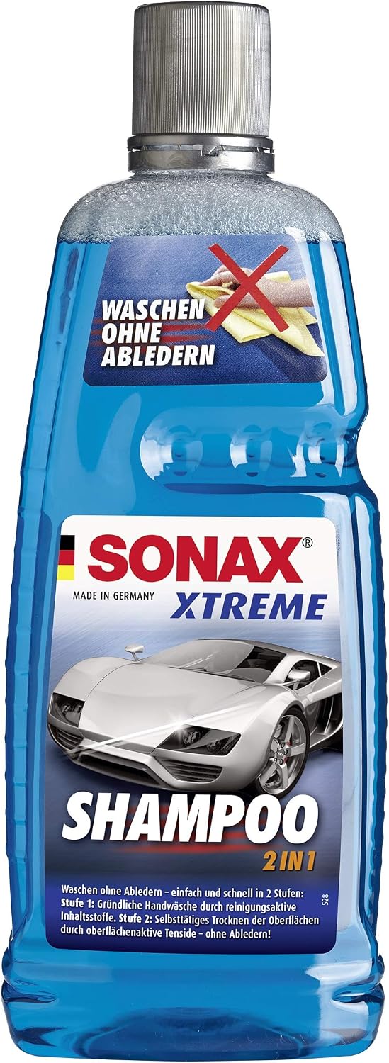 SONAX 215300 Xtreme Shampoo 2 in 1 | High-yield concentrate for cleaning painted surfaces, metal, glass, plastic and rubber and wrapped surfaces.