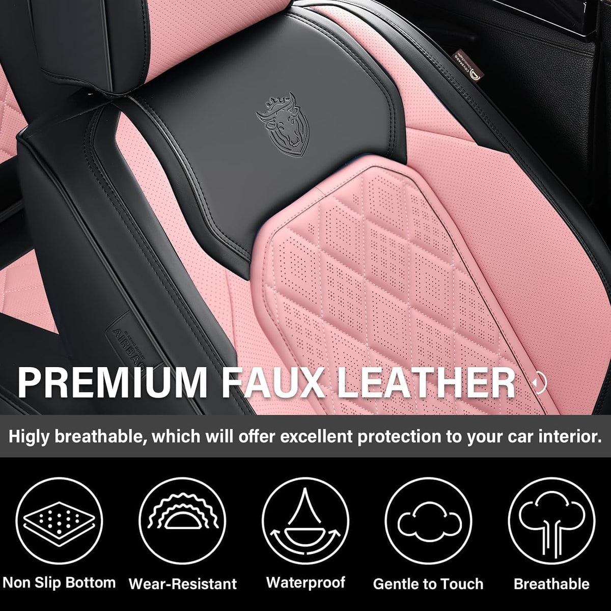 coverado leather seat covers, car seat covers full, side view