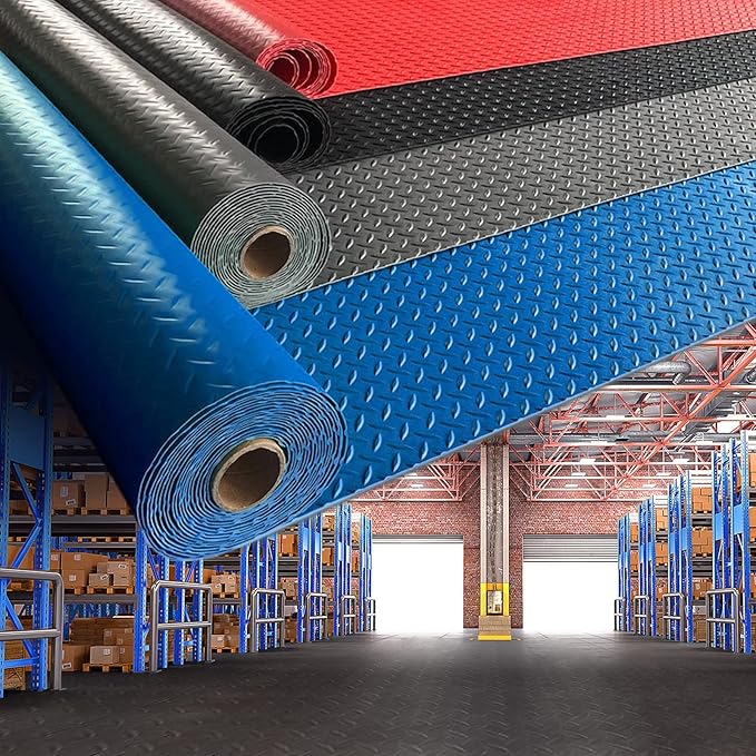 Boshen 5Ft x 12Ft Garage Floor Mat 2.5mm Thickened Rubber Flooring Roll 60sqft - Image 4