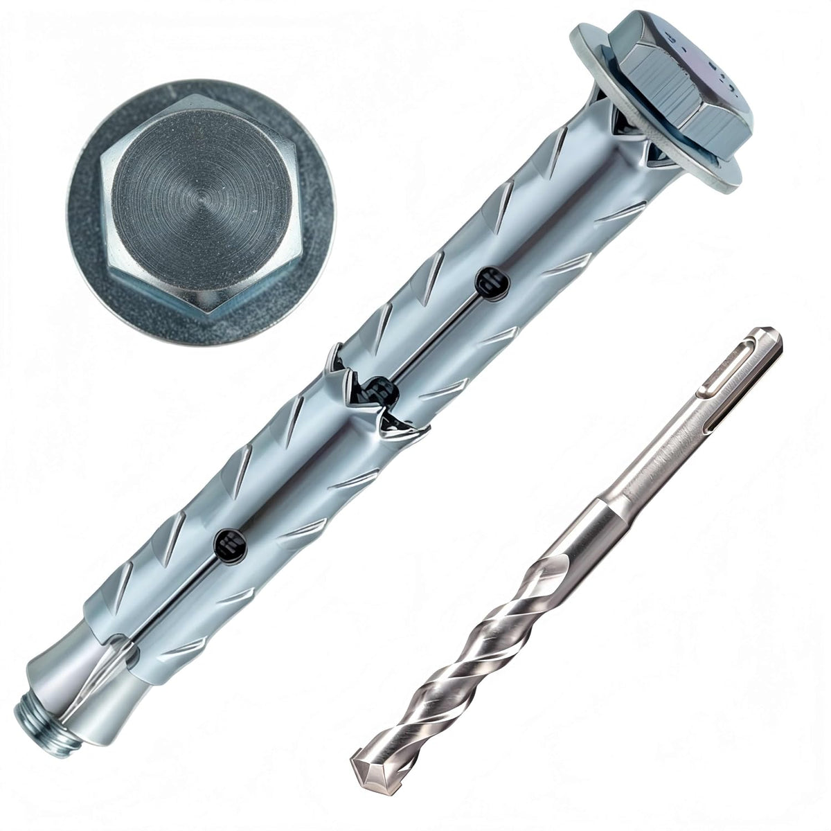 3/8×3" hex heavy duty hollow wall anchors, through-hardened, main product view