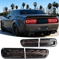 Tail Light Covers Guards Fit for Dodge Challenger 2015-2023 Accessories GT/RT/Scat Pack/SRT/ 392/ Hellcat/SXT/T/A, Laser Technology Style Rear Light Protective Cover Trim Set Exterior