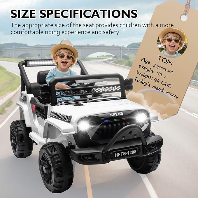 12V Ride on Electric Truck Car for Kids, 12V Kids Electric Vehicles w/Remote - Image 8