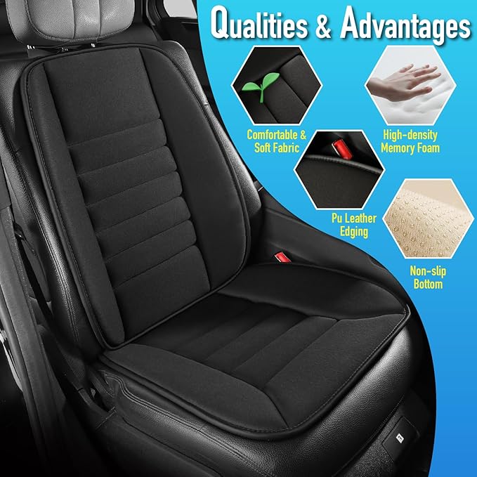 Car Seat Cushion with Back Support Pillow, Comfy Lumbar Support & Seat Cushion - Image 7