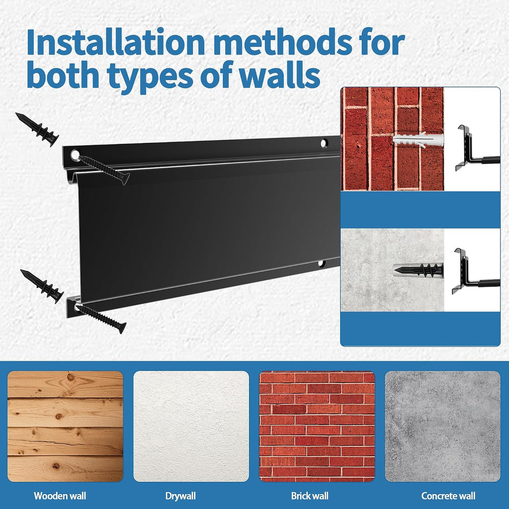garage tool organizer wall mount, 48" heavy duty, side view
