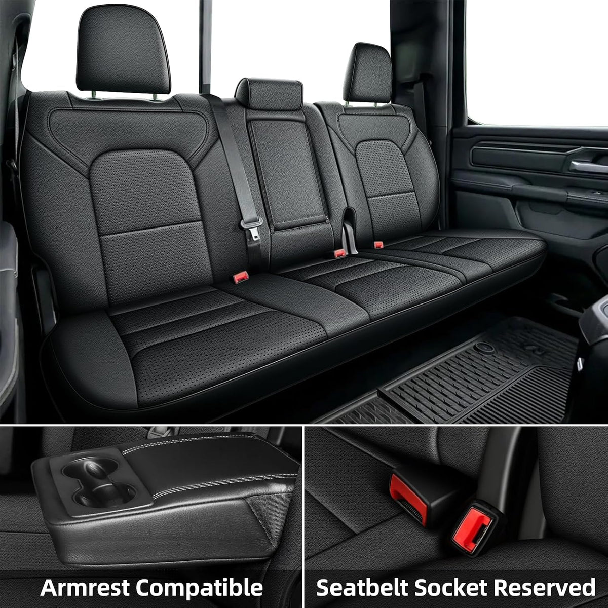 aomsazto custom fit seat covers for dodge ram shown in use