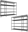 52.36" W Storage Shelves Metal Shelving Unit Load 1400LBS 5 Tier Wire Rack