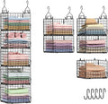 sonyabecca 5-tier hanging closet organizer – black closet, main product view