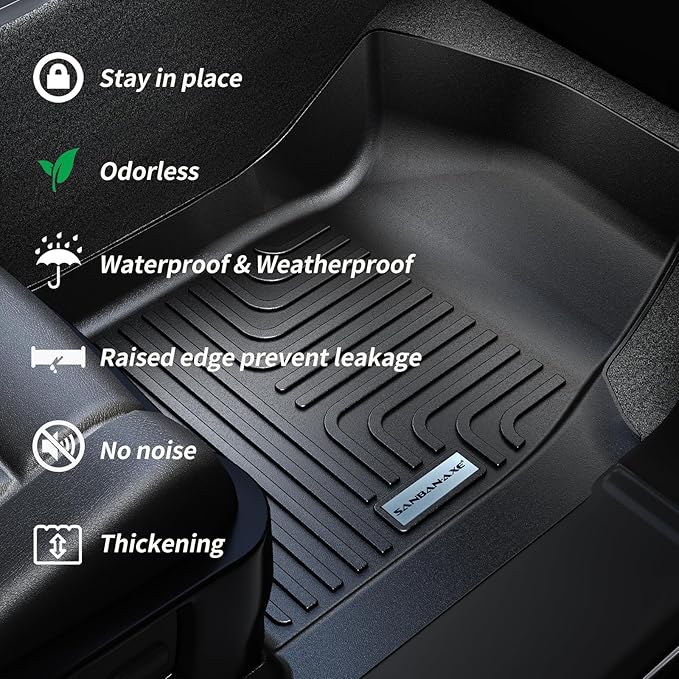 Floor Mats & Trunk Mat for Chevrolet Tahoe 2021-2024 2025-2nd Row Bucket Seat - Image 5
