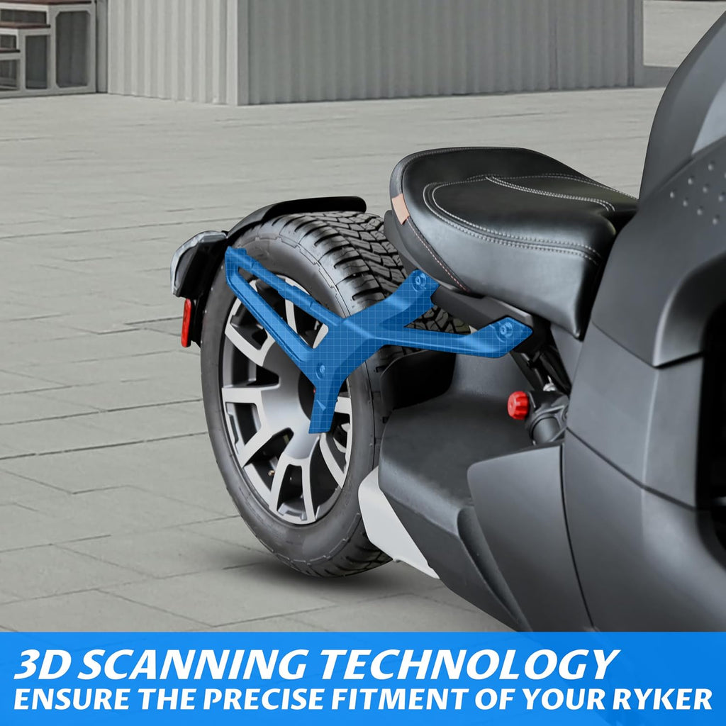 SAUTVS Aluminum Saddlebag Rack for Can-Am Ryker, Black Luggage Bag Rack Kit for Can Am Ryker All Models Accessories (Replace #219400856)