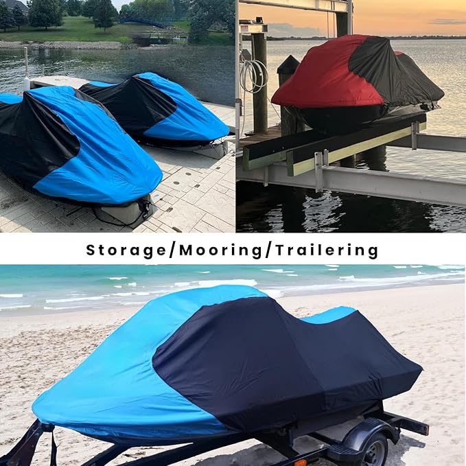 Trailerable Stand-up Jet Ski Cover, Waterproof Marine Grade 600D Heavy Duty - Image 6