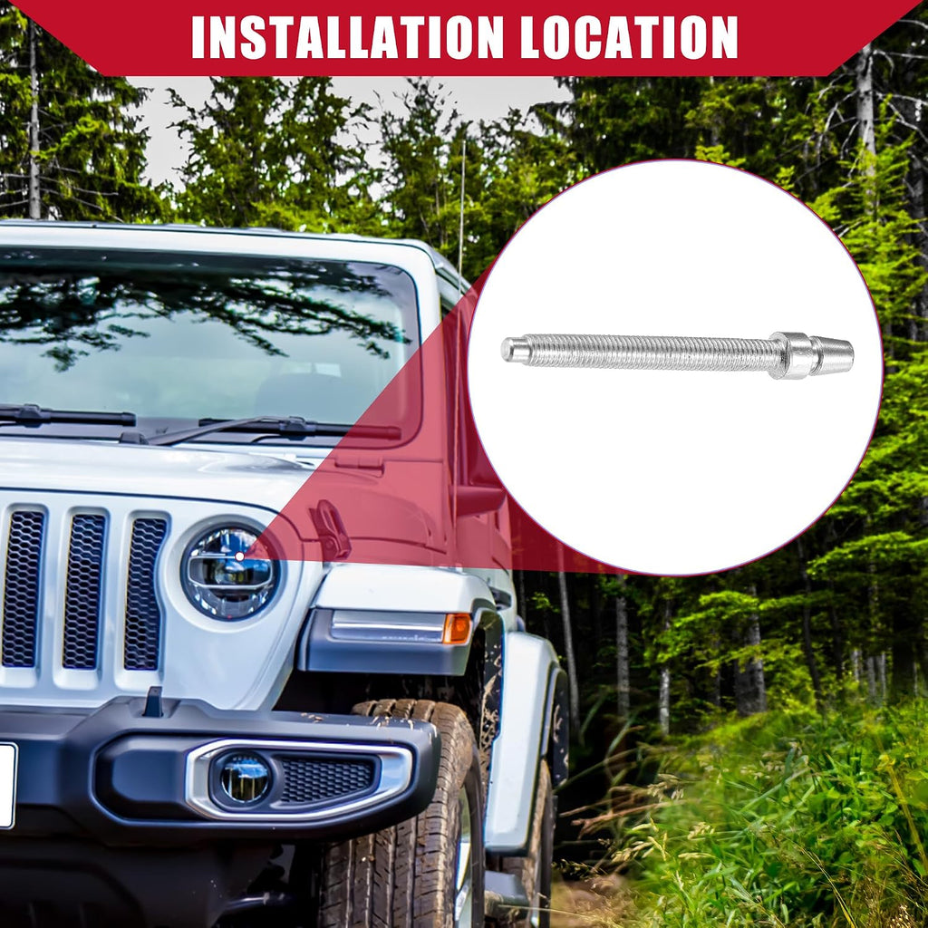 No.55078114AA Headlight Horizontal Adjustment Screws for Jeep Wrangler JK 2007-2018 / Inner/Durable / 2 Pcs/Silver Tone (Pack of 2)