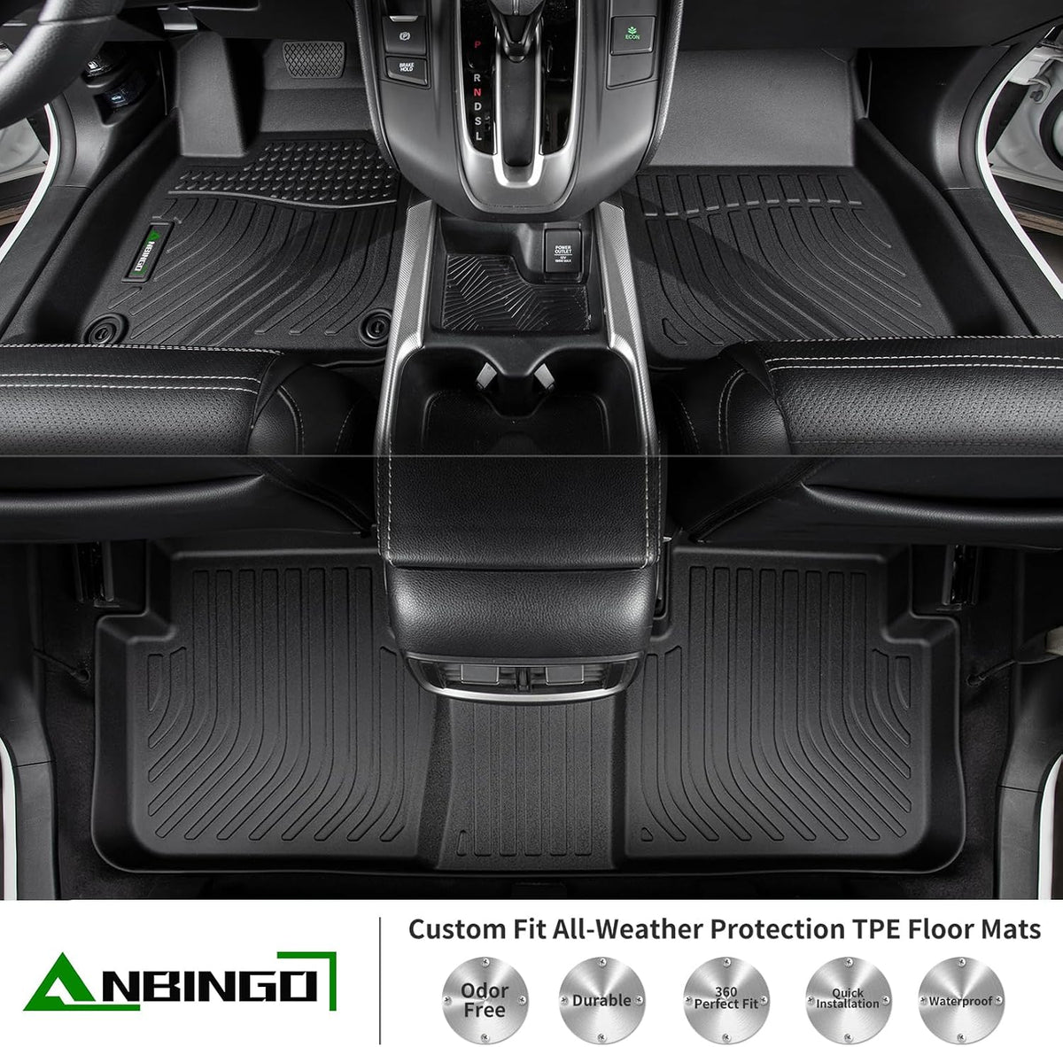 anbingo® floor mats & cargo liner for chevy shown in use