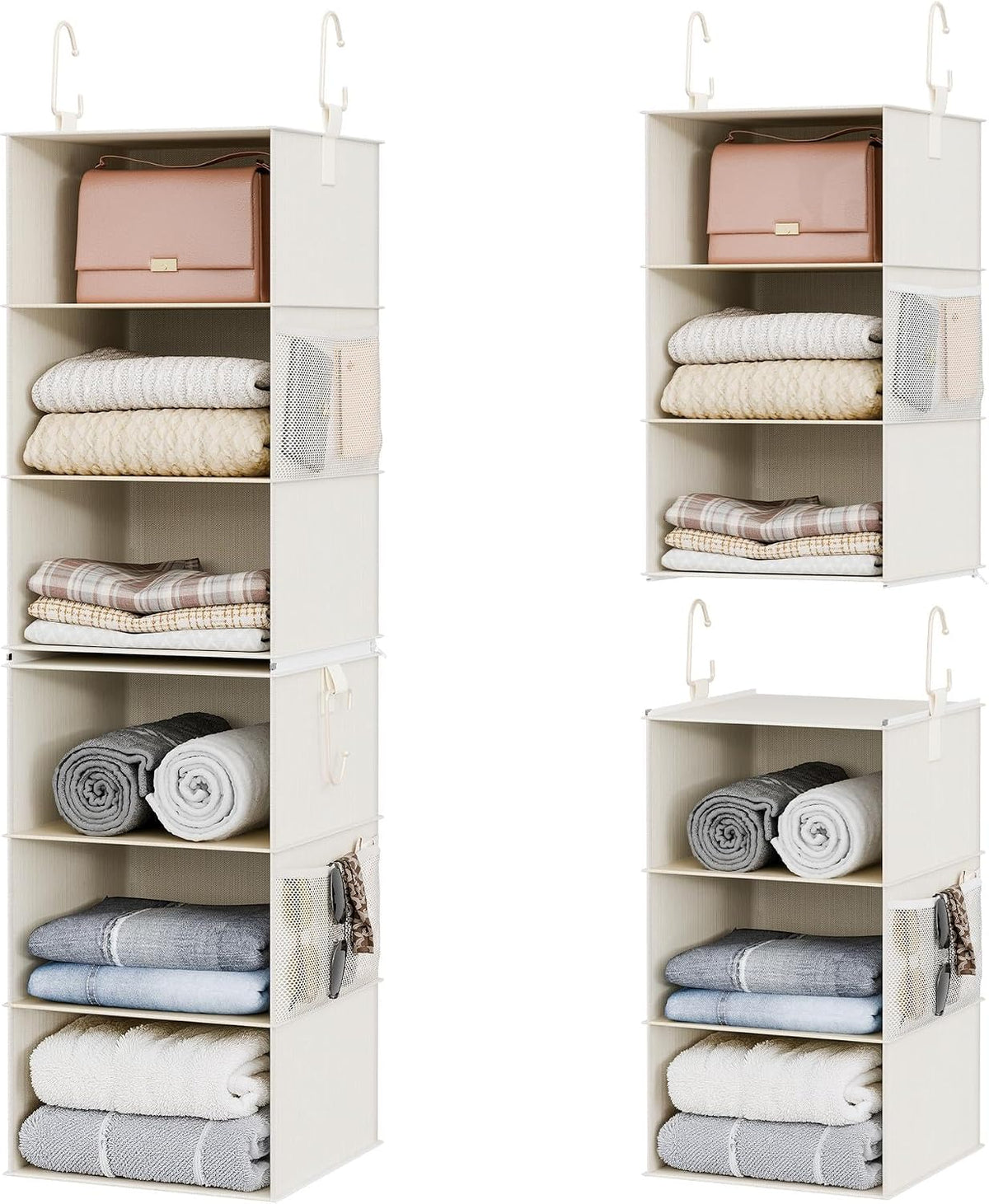 storageworks hanging closet organizer, 6-shelf with 2-in-1 design, main product view