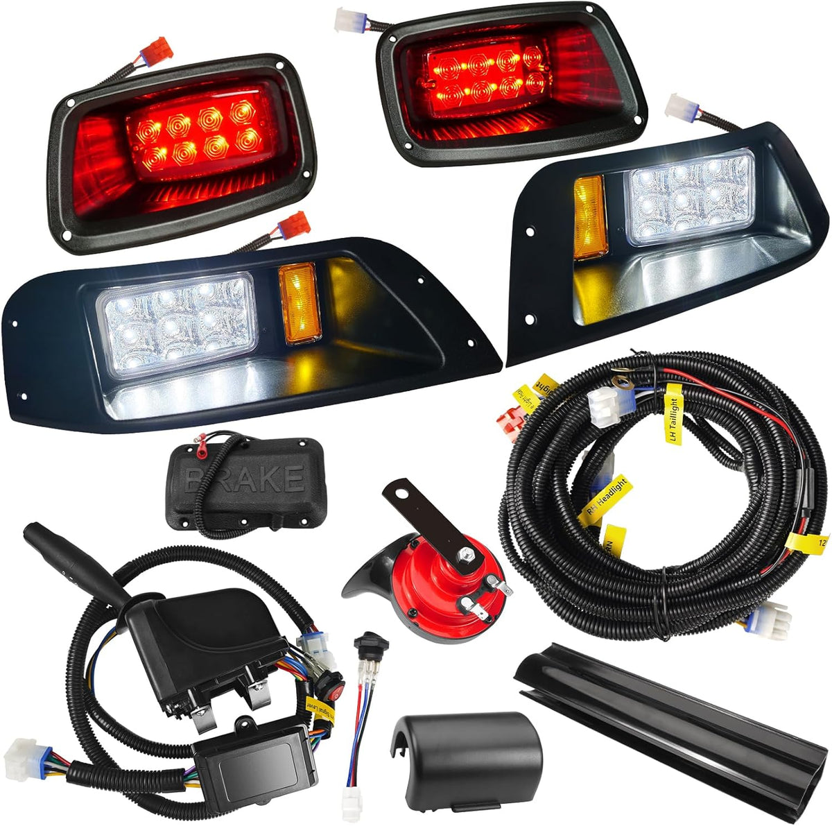 ezgo led headlight tail light kit, golf cart, main product view