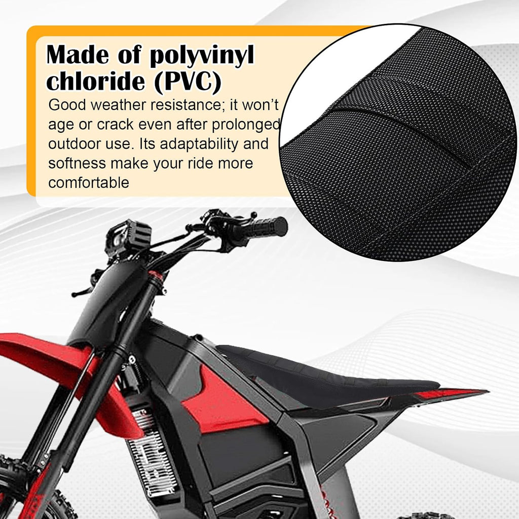 SaferCCTV Non-Slip Seat Cover Compatible with Yozma in 10 Electric Bike, Electric Bike Seat Cover Waterproof Soft Seat Cover, Black