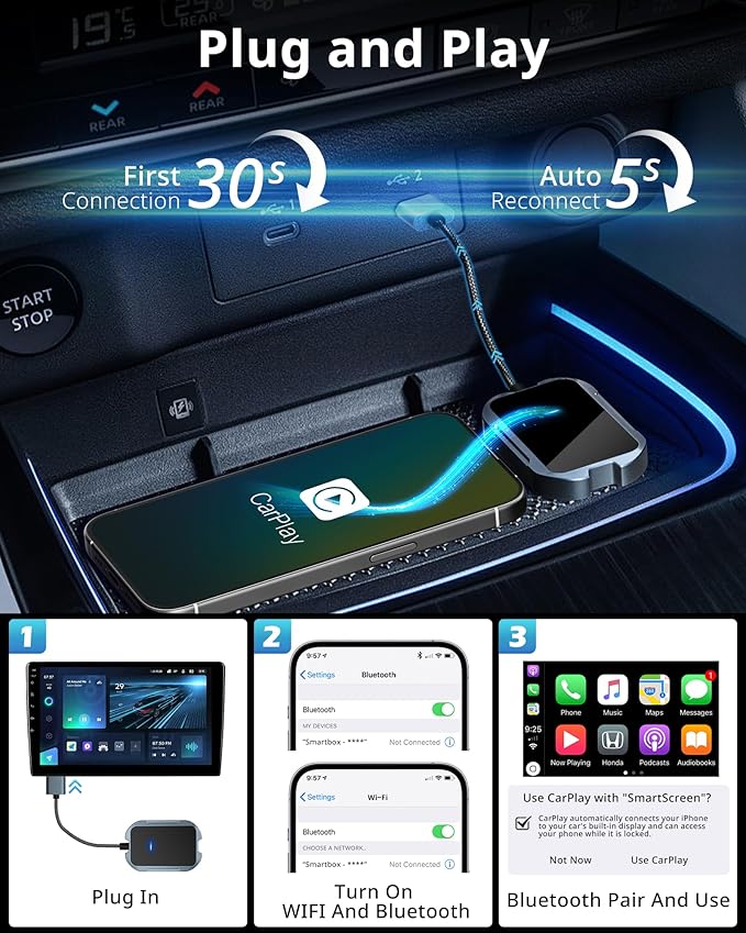 UBeesize Wireless CarPlay Adapter – Seamless Wireless Upgrade - Image 3