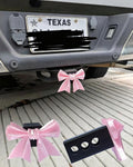 Pink Bow Trailer Hitch Cover for 2” Receiver – Cute Truck Accessory, Multiple Pin Positions, 3D Printed