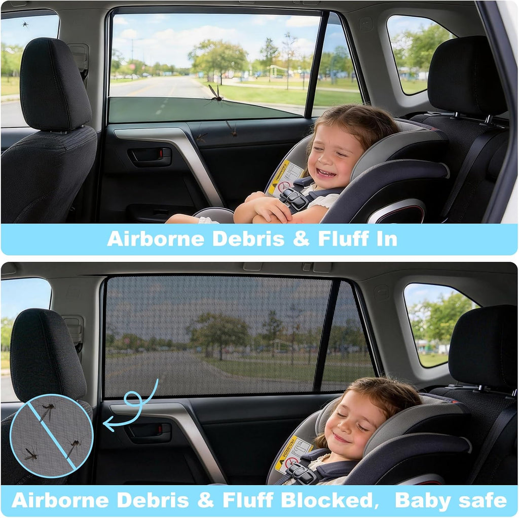 XCBYT 2011-2023 4Runner Window Shade, 2PCS Rear Side Sun Shades for Baby & Pet, Breathable Mesh UV Protection, Privacy & Heat Insulation, Easy Magnetic Installation