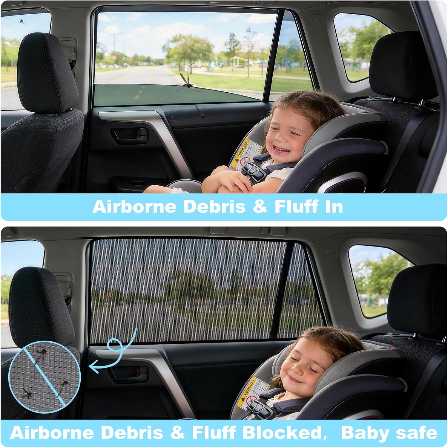 XCBYT 2011-2023 4Runner Window Shade, 2PCS Rear Side Sun Shades for Baby & Pet, Breathable Mesh UV Protection, Privacy & Heat Insulation, Easy Magnetic Installation
