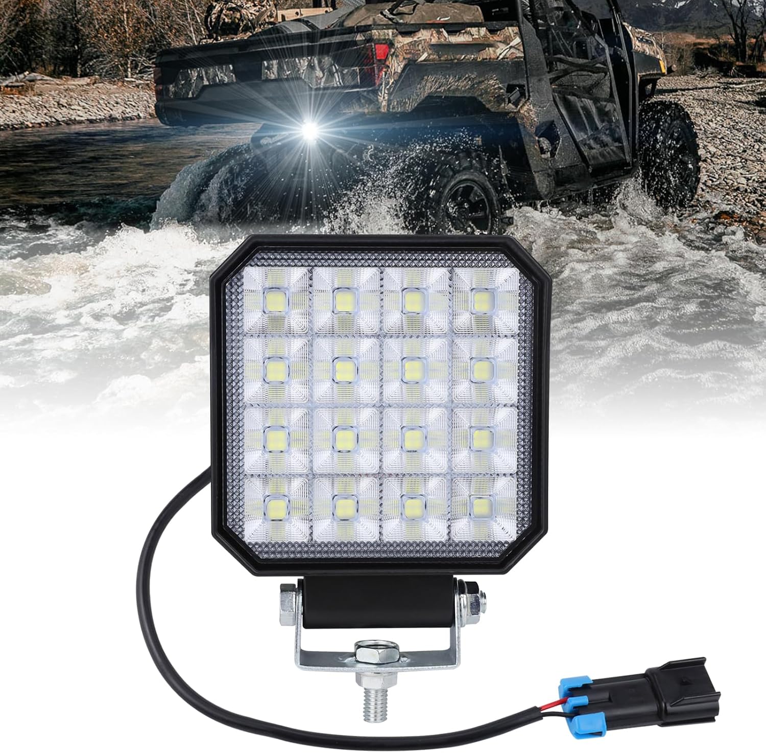 OPPBUY1 Pack Backup Light for Ranger,20W Bright White Reverse Lights Rear LED Light Kit,Plug &Play LED Driving Work Light Waterproof Cargo Flood Light for 2018-2024 Polaris Ranger 1000 XP/Crew