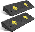 DNA MOTORING 2pcs 5.3" Rise Rubber Arrow Curb Ramp Heavy Duty Loading Threshold by DNAMOTORING