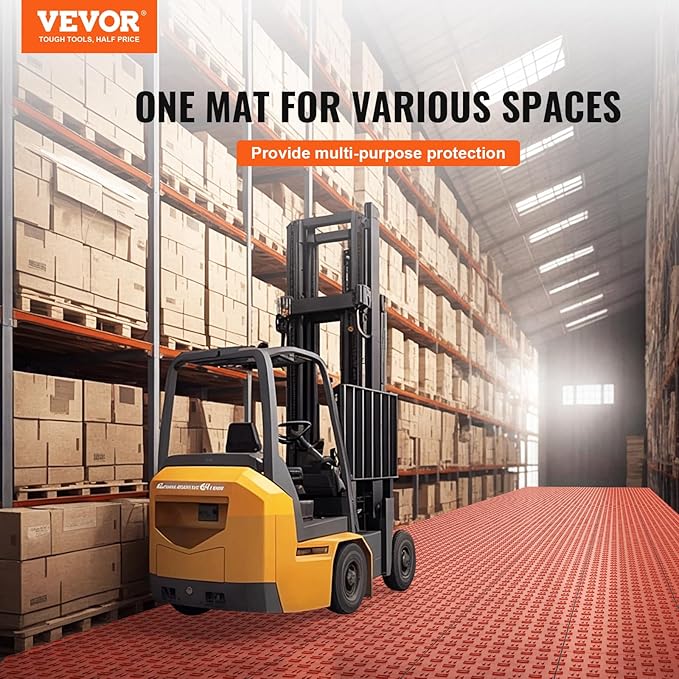 VEVOR Interlocking Floor Covering Tiles, 25 Pack, Non-Slip Double-Sided Texture - Image 2
