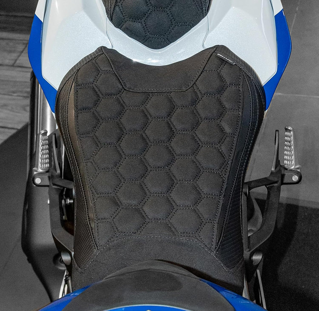 Motorcycle Driver Seat Pad for Ninja ZX-10R ZX-10RR 2021-2025 Front Rider Cushion Pressure Relief Saddle, Front-Carbon Fiber Look