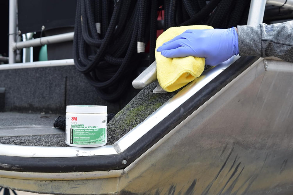 3M Marine Aluminum Restorer and Polish, 09020, 18 oz, for Marine Detailing, R...
