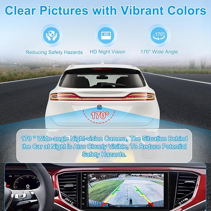 F150 Backup Camera Rear View Parking Assist Camera 170° HD Night Vision - Image 3