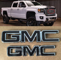 2014-2018 Kit OEM Sierra Front & Rear Emblem 3D Badges Replacement for Sierra 1500 2500HD 3500HD Base Denali SLT SLE 84395038 (Chrome with Black)