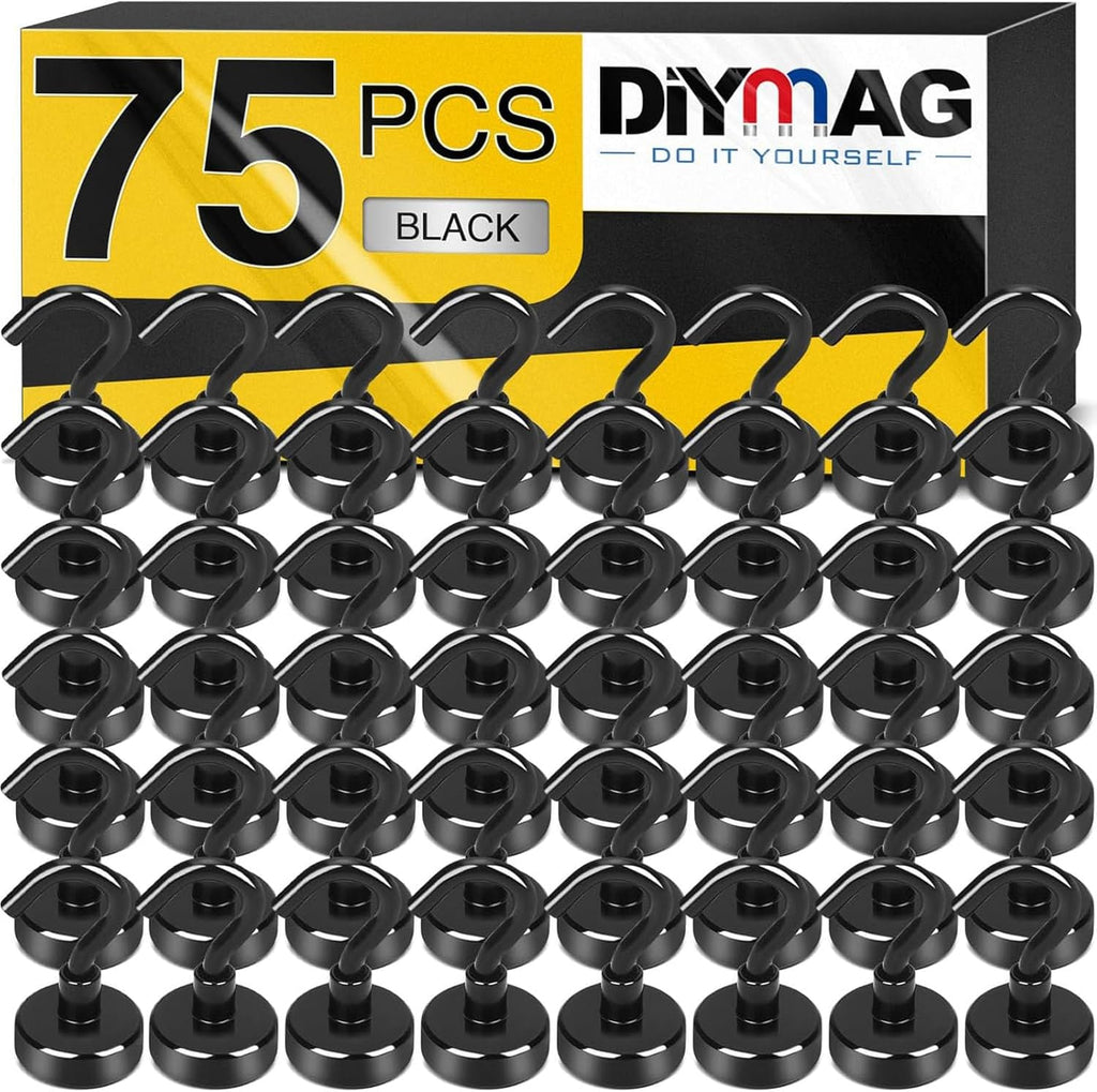 DIYMAG Magnetic Hooks, 30Lbs Strong Heavy Duty Cruise Magnet S-Hooks