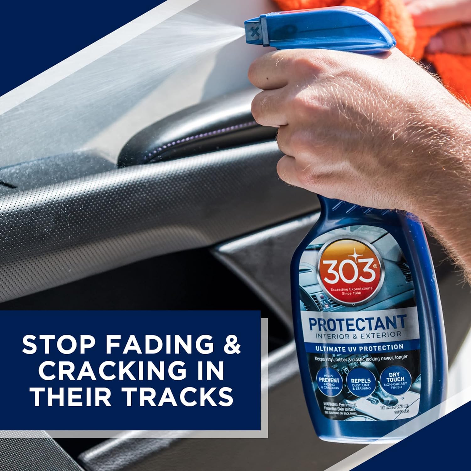 303 Automotive Protectant for Vinyl, Plastic & Rubber, 16 oz | Protects interior and exterior automotive surfaces from UV damage while restoring appearance.