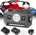 UTV LED Dome Light 12V with Switch, Upgrade IP68 Waterproof Aluminum Universal Interior Dome Truck Bed Lights for UTV ATV Polaris RZR Can-Am Kawasaki Yamaha SXS Truck Off Road - White/Red