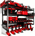 large power tool organizer wall mount, 4 layer, main product view