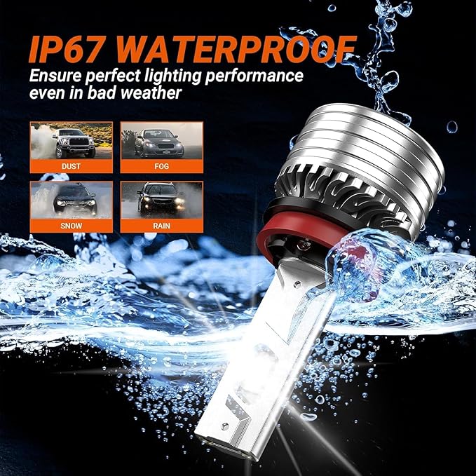 SEALIGHT X4I H7 Bulbs, 55000LM Super Bright H 7 Fog Bulbs - Image 4