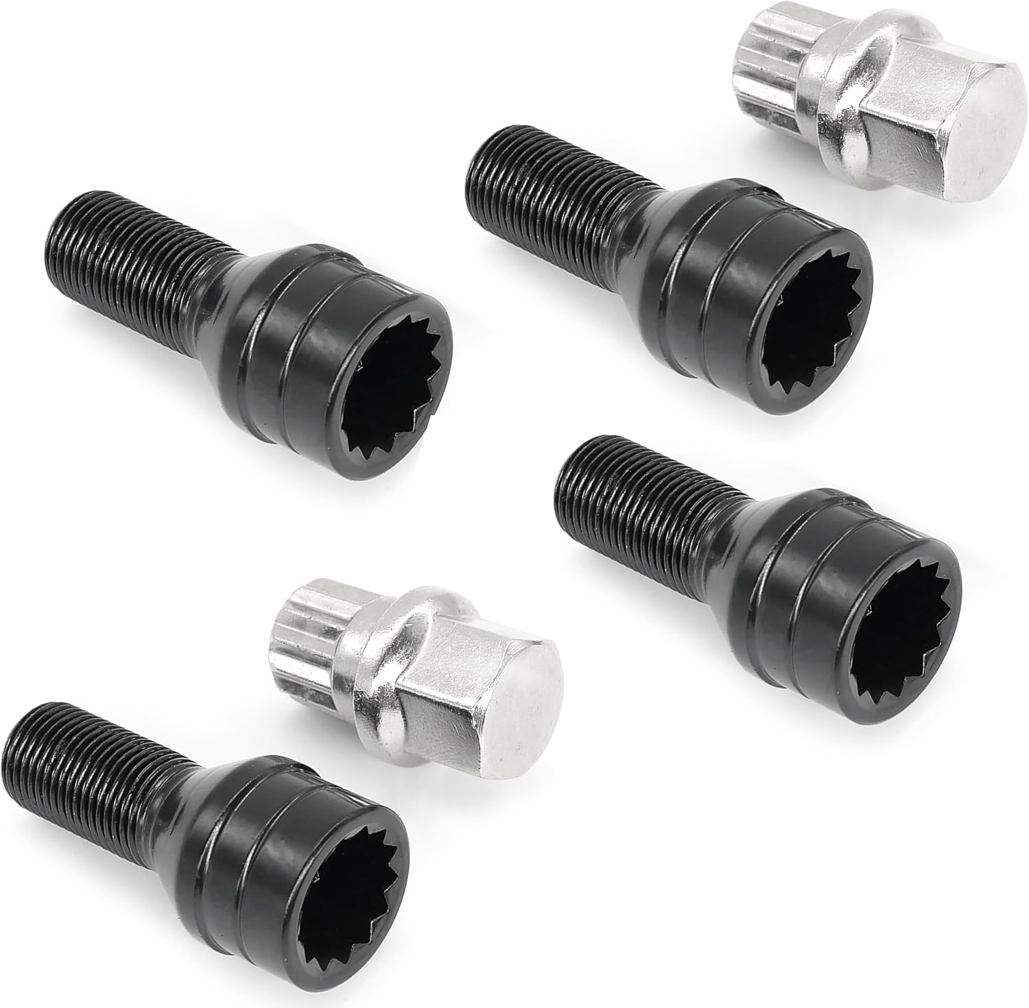 36136776076 1 Set Wheel Lock Internal Spline Lug Bolt Set Compatible with X1 X3 X5 X6 Z4 Series 550i GT xDrive 550i GT 535i GT 535i GT xDrive Series