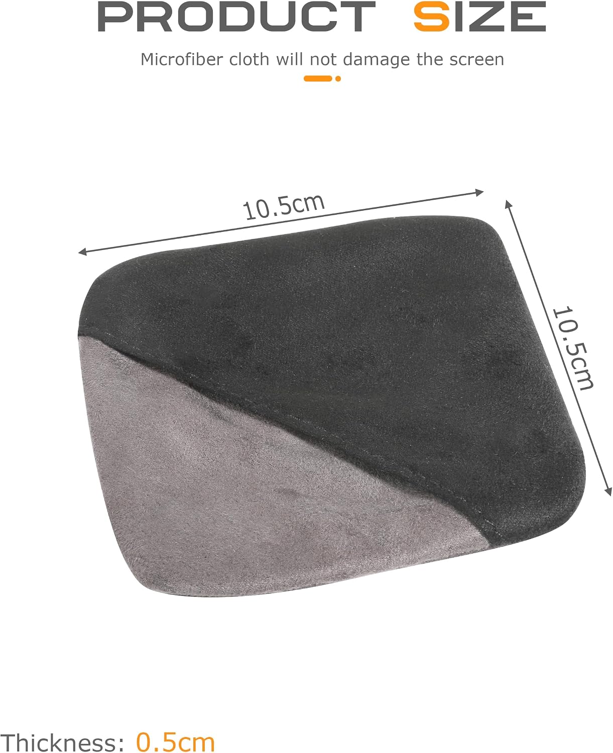 SCUARI Car Screen Cleaner,Touch Screen Cleaner for Car,Car Accessories Car Screen Wipes,Foldable Car Screen Cleaner Cloth,Square Microfiber Screen Cleaning Pad,Fits Car Dashboard LCD Display (Black)