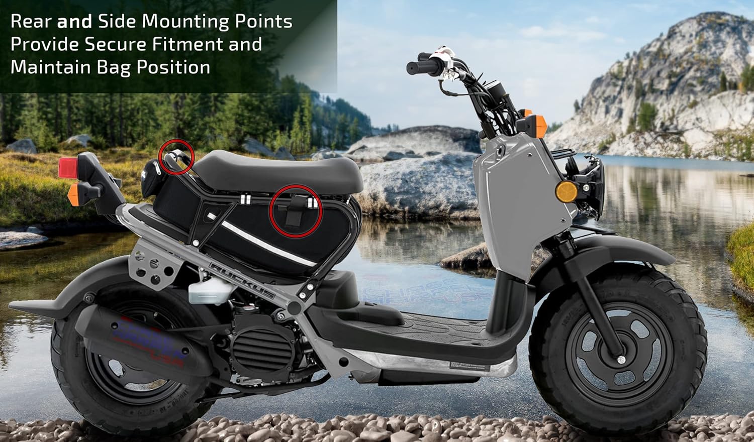 Chase Harper USA - Ruckus 5000 Under The Seat Bag - Compatible with All Ruckus Model Years With Stock Frame - Water and Tear-Resistant, Industrial Grade Ballistic Nylon – Black