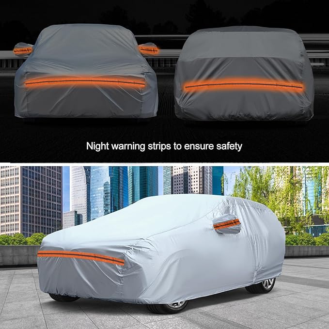 KEYOOG 6-Layer Full Car Cover is All-Weather Waterproof, All Seasons, Snow - Image 7
